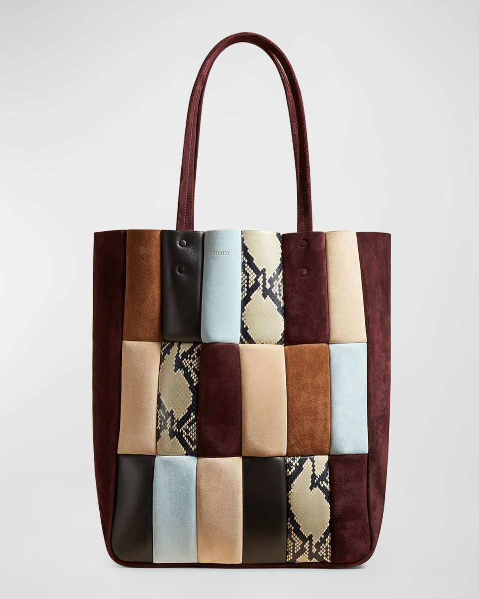 Zoe Multicolor Patchwork Leather Tote Bag